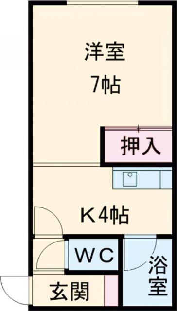 栄町ハイツI(1K/1階)の間取り写真