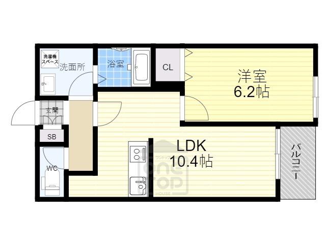 エドモントン(1LDK/3階)の間取り写真