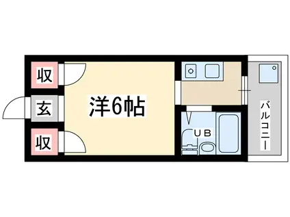 さつきマンション(ワンルーム/2階)の間取り写真