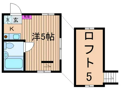 メグミコーポ(ワンルーム/1階)の間取り写真