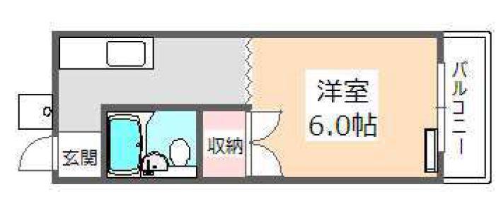 メゾン英(1K/3階)の間取り写真