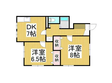 カサル・ディ・セッラ(2DK/1階)の間取り写真