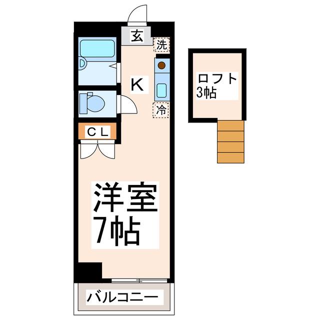 フォルム細工町(ワンルーム/8階)の間取り写真