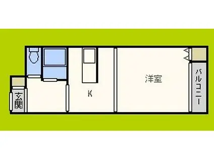エクトIII(1DK/6階)の間取り写真