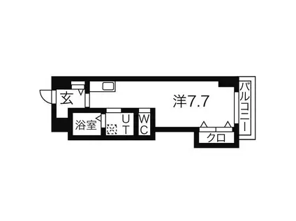 ベテル鳴子(ワンルーム/5階)の間取り写真