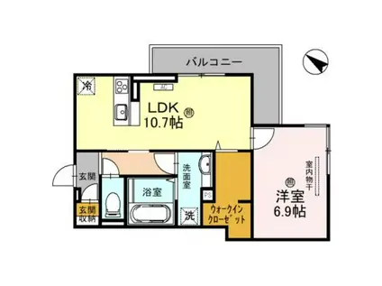 レジデンス藤戸(1LDK/3階)の間取り写真