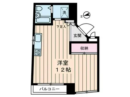 高松ハイム(ワンルーム/4階)の間取り写真