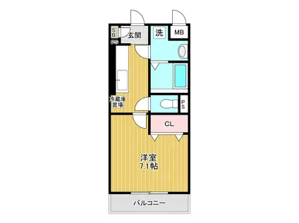 グレースメゾン(1K/2階)の間取り写真