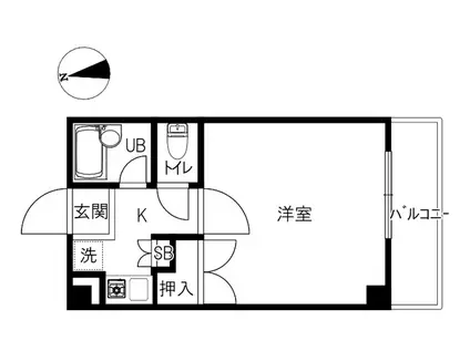 クラシック198(1K/1階)の間取り写真