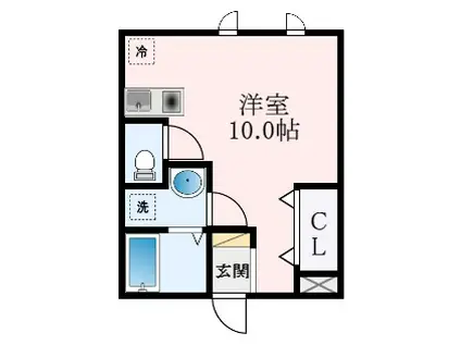 新栄プロパティー沢田(ワンルーム/2階)の間取り写真