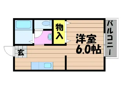 水島臨海鉄道 西富井駅 徒歩14分 2階建 築30年(1K/2階)の間取り写真