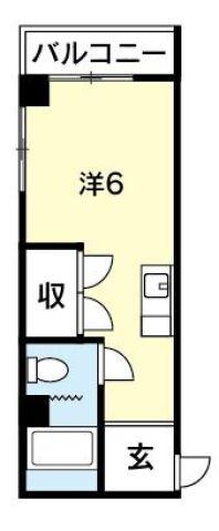 コーポレスパークサイド(ワンルーム/2階)の間取り写真