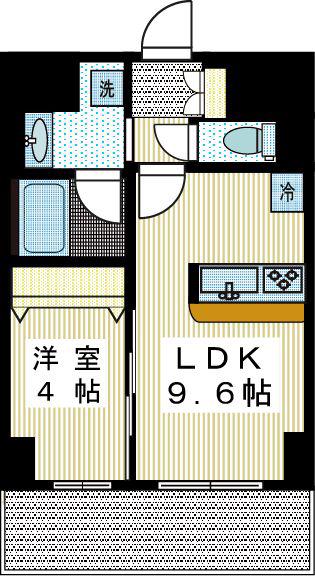 -DELPHI-デルフィー(1LDK/5階)の間取り写真