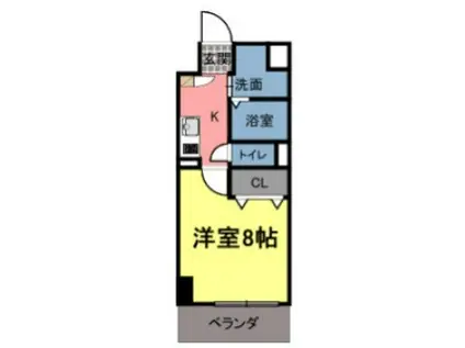 エスプレイスビルド(1K/7階)の間取り写真