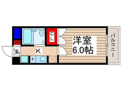 ウエストビル(1K/3階)の間取り写真