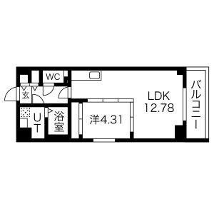 S-FORT熱田花町(1LDK/2階)の間取り写真