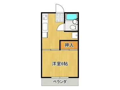 アリス土浦第3(1K/1階)の間取り写真