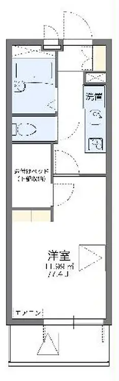 レオパレス浦和常盤 3階階 間取り