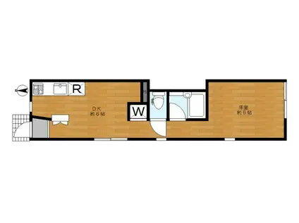 はなかわ(1DK/1階)の間取り写真