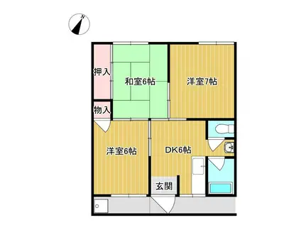 ジョーンブリヤンハイツ(3DK/4階)の間取り写真