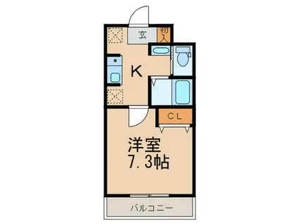 A-CITY柴田(1K/1階)の間取り写真