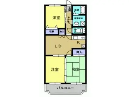 カーサフェリーチェI(3DK/3階)の間取り写真