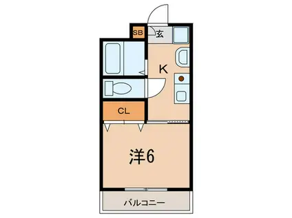 メゾンドアンジュ(1K/3階)の間取り写真