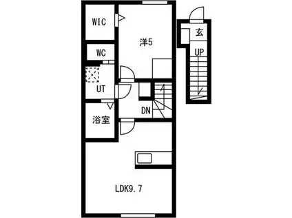 SORTE(1LDK/2階)の間取り写真
