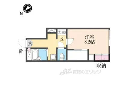 レオパレスグローセ(1K/1階)の間取り写真