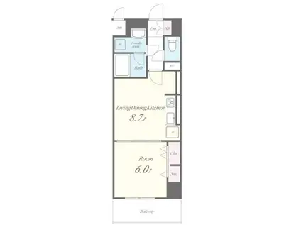 パルファン ドゥ ジョア(1LDK/1階)の間取り写真