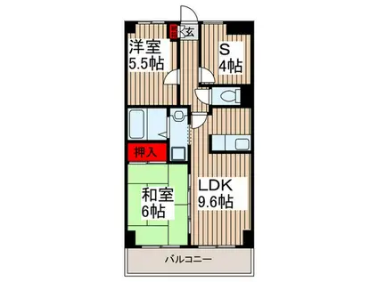 プロフィットリンク竹ノ塚(2SLDK/6階)の間取り写真