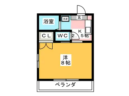 第2コーポときわ(1K/2階)の間取り写真