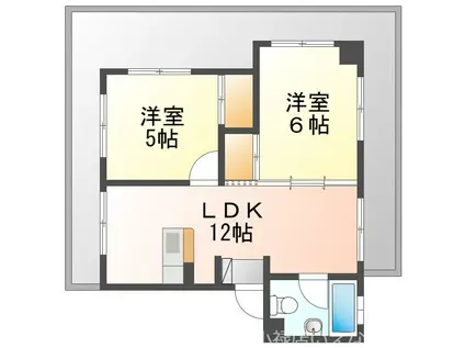 セフィロス 2-ZWEI(2LDK/2階)の間取り写真