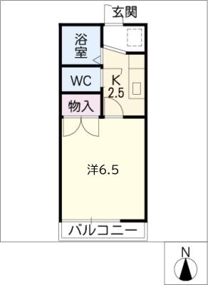 クレール みやび(1K/2階)の間取り写真