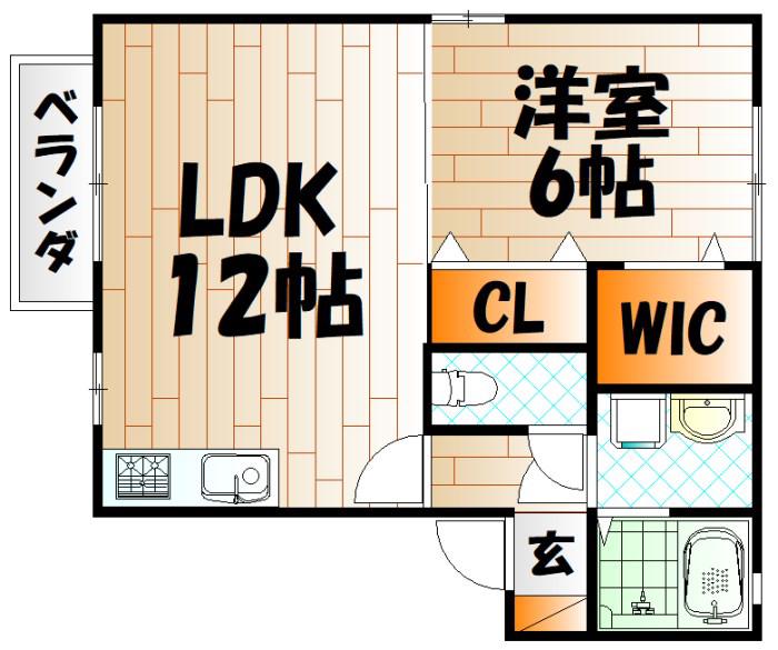 ＪＲ日豊本線 南小倉駅 徒歩20分 2階建 築22年(1LDK/1階)の間取り写真