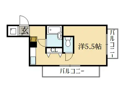 パル大久保(ワンルーム/4階)の間取り写真