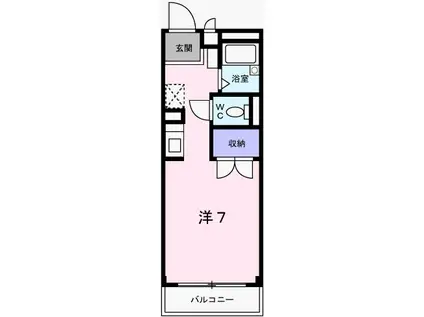 サンフレッチェ南条A(1K/1階)の間取り写真