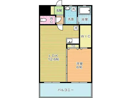 FELT515(1LDK/11階)の間取り写真