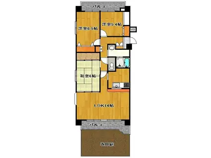 COZY緑が丘A(3LDK/2階)の間取り写真