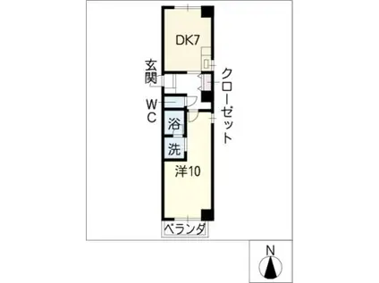 LE・DOME(1DK/8階)の間取り写真