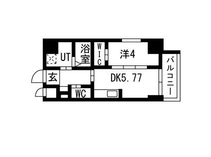 THE LOUNGE LINEAR GATE(1DK/10階)の間取り写真