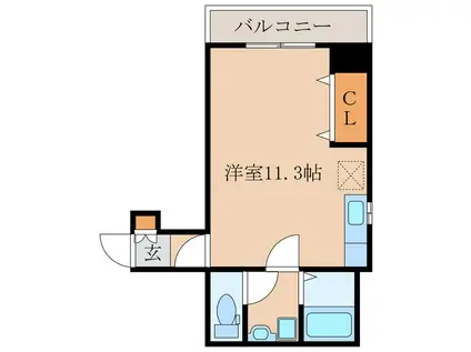 リテラス鹿屋弐番館(ワンルーム/6階)の間取り写真
