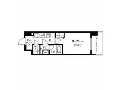 プラチナレジデンス(1K/12階)の間取り写真