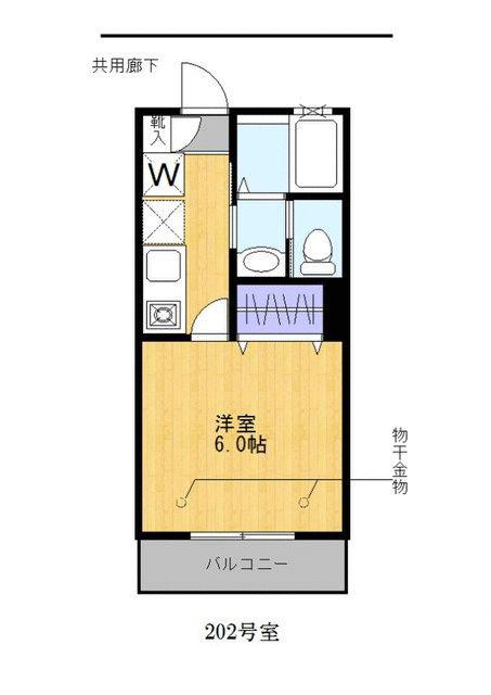 コンブリオナガセ(1K/1階)の間取り写真