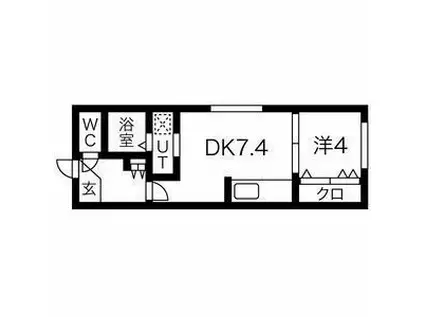ORQUIDEA曙(1DK/2階)の間取り写真