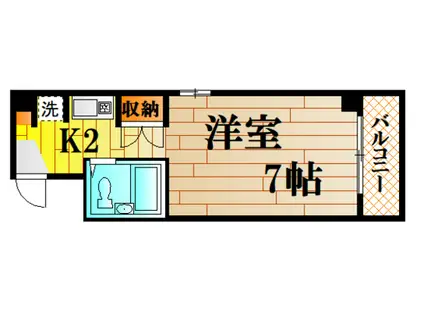 クリエーション中広(1K/5階)の間取り写真