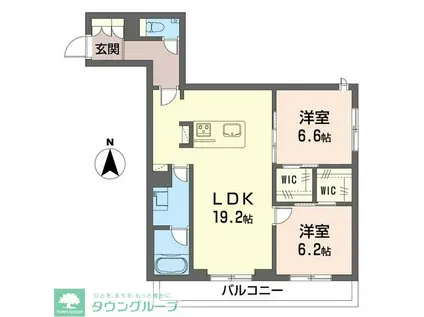 デア グランツ(2LDK/2階)の間取り写真