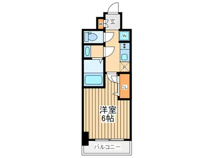 エステムコート立川ノースプレミア(1K/4階)の間取り写真