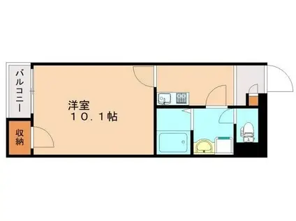 クレイノMAKI(1K/2階)の間取り写真