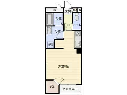 エスペランサ(1K/2階)の間取り写真